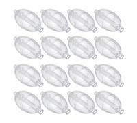 PATIKIL Fishing Slip Cast Spin Floats 1.5 In, 20 Pack ABS Oval Bend Fishing Bobber Tackle for Freshwater Saltwater, Clear
