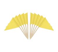 PATIKIL Flag Toothpicks, 100 Pcs Colorful Cheese Markers Colored Toothpicks Labeling Marking Cake Toppers Cupcake Sandwiches Cocktail Party Decor, Yellow