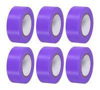 PATIKIL Flagging Tape 1.2" x98', 6 Pack PVC Non-Adhesive Neon Marking Tape for Tree Survey Boundaries Outdoor Trail, Purple