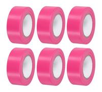 PATIKIL Flagging Tape 1.2" x98', 6 Pack PVC Non-Adhesive Neon Marking Tape for Tree Survey Boundaries Outdoor Trail, Pink