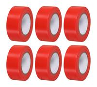 PATIKIL Flagging Tape 1.2" x98', 6 Pack PVC Non-Adhesive Neon Marking Tape for Tree Survey Boundaries Outdoor Trail, Red