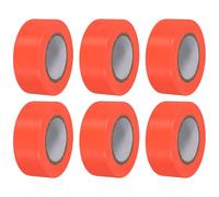 PATIKIL Flagging Tape 1.2" x98', 6 Pack PVC Non-Adhesive Neon Marking Tape for Tree Survey Boundaries Outdoor Trail, Orange