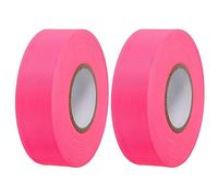 PATIKIL Flagging Tape 1" x147', 2 Pack PVC Non-Adhesive Neon Marking Tape for Tree Survey Boundaries Outdoor Trail, Pink