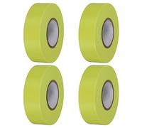 PATIKIL Flagging Tape 1" x147', 4 Pack PVC Non-Adhesive Neon Marking Tape for Tree Survey Boundaries Outdoor Trail, Yellow