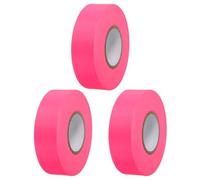 PATIKIL Flagging Tape 1" x148', 3 Pack PVC Non-Adhesive Neon Marking Tape for Tree Survey Boundaries Outdoor Trail, Pink