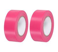 PATIKIL Flagging Tape 1" x98', 2 Pack PVC Non-Adhesive Neon Marking Tape for Tree Survey Boundaries Outdoor Trail, Pink
