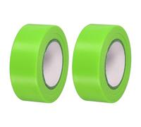 PATIKIL Flagging Tape 1" x98', 2 Pack PVC Non-Adhesive Neon Marking Tape for Tree Survey Boundaries Outdoor Trail, Green