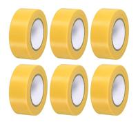 PATIKIL Flagging Tape 1" x98', 6 Pack PVC Non-Adhesive Neon Marking Tape for Tree Survey Boundaries Outdoor Trail, Khaki