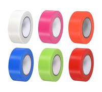 PATIKIL Flagging Tape 1" x98', 6 Pack PVC Non-Adhesive Neon Marking Tape for Tree Survey Boundaries Outdoor Trail, Red, Blue, Bright Green, Orange, Pink, White