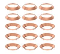 PATIKIL Flare Gasket, 15 Pcs Fit for 5/8" Tube Size 45 Degree Copper Flared Pipe Fittings for Air Conditioner Refrigeration Accessories