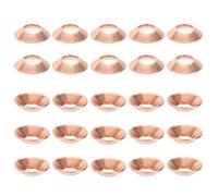 PATIKIL Flare Gasket, 25 Pcs Fit for 1/4" Tube Size 45 Degree Copper Flared Pipe Fittings for Air Conditioner Refrigeration Accessories