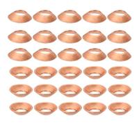 PATIKIL Flare Gasket, 30Pcs Fit for 1/4" Tube Size 45 Degree Copper Flared Pipe Fittings for Air Conditioner Refrigeration Accessories