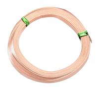PATIKIL Flat Copper Wire, 2 Rolls 32Gauge/0.2x5mm 6m/19.69ft Bendable Flat Craft Wire for Jewelry DIY Making Earring Beading Garden Plants, Copper