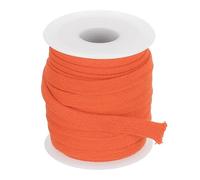 PATIKIL Flat Drawstring Cord 0.4 Inch x 10 Yd, Soft Cotton Draw String Replacement Rope Cords Roll for Hoodie Sweatpants Shorts Pants Strap Garment, Orange