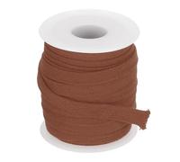 PATIKIL Flat Drawstring Cord 0.4 Inch x 10 Yd, Soft Cotton Draw String Replacement Rope Cords Roll for Hoodie Sweatpants Shorts Pants Strap Garment, Brown