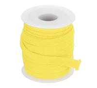PATIKIL Flat Drawstring Cord 0.4 Inch x 10 Yd, Soft Cotton Draw String Replacement Rope Cords Roll for Hoodie Sweatpants Shorts Pants Strap Garment, Yellow