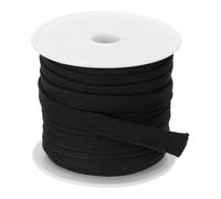 PATIKIL Flat Drawstring Cord 0.6 Inch x 20 Yd, Soft Cotton Draw String Replacement Rope Cords Roll for Hoodie Sweatpants Shorts Pants Strap Garment, Black