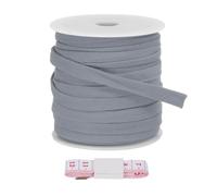PATIKIL Flat Drawstring Cord 10mm x 27 Yd, Draw String Replacement Flat Rope Soft Cotton Hoodie String Cords Roll with Ruler for Sweatpants Shorts Pants Strap Garment, Dark Grey