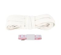 PATIKIL Flat Drawstring Cord 10mm x 5 Yd, Draw String Replacement Flat Rope Soft Cotton Hoodie String Cords Roll with Ruler for Sweatpants Shorts Pants Strap Garment, White