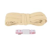 PATIKIL Flat Drawstring Cord 10mm x 5 Yd, Draw String Replacement Flat Rope Soft Cotton Hoodie String Cords Roll with Ruler for Sweatpants Shorts Pants Strap Garment, Khaki