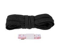 PATIKIL Flat Drawstring Cord 10mm x 5 Yd, Draw String Replacement Flat Rope Soft Cotton Hoodie String Cords Roll with Ruler for Sweatpants Shorts Pants Strap Garment, Black