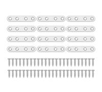 PATIKIL Flat Mending Plate 3"x0.6", 12 Pcs Stainless Steel Straight Flat Bracket for Shelves Corner Braces Brackets Metal Fixing Joining Plates for Wood Furniture Cabinet Frame Repair