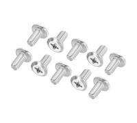 PATIKIL Flat Round Head Phillips Screws, 16 Pack M6-1 x 12mm Binding Screws 304 Stainless Steel 18-8 Full Thread, Phillips Drive Machine Screw Furniture Screw Connector Bolts