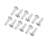 PATIKIL Flat Round Head Phillips Screws, 32 Pack M6-1 x 22mm Binding Screws 304 Stainless Steel 18-8 Full Thread, Phillips Drive Machine Screw Furniture Screw Connector Bolts