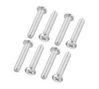 PATIKIL Flat Round Head Phillips Screws, 8 Pack M8-1.25 x 45mm Binding Screws 304 Stainless Steel 18-8 Full Thread, Phillips Drive Machine Screw Furniture Screw Connector Bolts