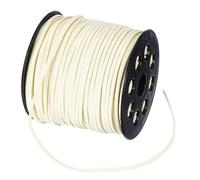 PATIKIL Flat Suede Leather Lace, 100 Yard Faux Suede Leather String Cord DIY Supplies for Necklace Bracelet Beading Jewelry Making Tassels Art Crafts, Beige (2.6MM)