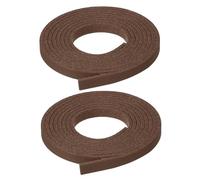 PATIKIL Flat Suede Leather Lace, 2 Pcs 1.09 Yard Faux Leather Strap Leather String Cord DIY Supplies for Necklace Bracelet Beading Jewelry Making Tassels Art Crafts, Brown (5mm)