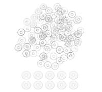 PATIKIL Flat Washer, 200 Pcs PVC Plastic Washers Round Sealing Spacer Gasket 1.4mm ID 4mm OD 0.5mm Thickness for Shower Door Handles Towel Bars Grommets Hardware Replacement, Clear