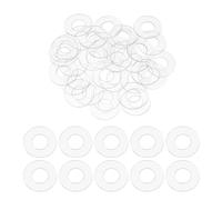 PATIKIL Flat Washer, 200 Pcs PVC Plastic Washers Round Sealing Spacer Gasket 10mm ID 20mm OD 0.5mm Thickness for Shower Door Handles Towel Bars Grommets Hardware Replacement, Clear