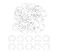 PATIKIL Flat Washer, 200 Pcs PVC Plastic Washers Round Sealing Spacer Gasket 8mm ID 12mm OD 1mm Thickness for Shower Door Handles Towel Bars Grommets Hardware Replacement, Clear