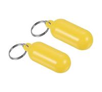 PATIKIL Floating Keychain, 2 Pack Marine Sailing Key Chain Buoyant Keyrings for Boating Outdoor Sports, Yellow