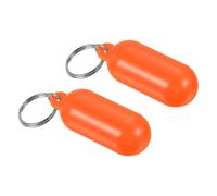 PATIKIL Floating Keychain, 2 Pack Plastic Key Float Surfing Fishing Marine Sailing Key Holder Buoyant Keyrings for Boating Kayaking Water Sports, Orange