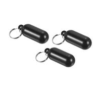PATIKIL Floating Keychain, 3 Pack Plastic Key Float Surfing Fishing Marine Sailing Key Holder Buoyant Keyrings for Boating Kayaking Water Sports, Black