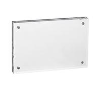 PATIKIL Floating Photo Frame, 2.2" x 3.2" Desktop Frameless Picture Frame Double Sided Acrylic Magnetic Display Frame for Family Travel Party Photo Souvenirs Artwork, Clear