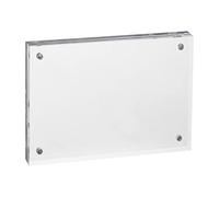 PATIKIL Floating Photo Frame, 2.4" x 3.5" Desktop Frameless Picture Frame Double Sided Acrylic Magnetic Display Frame for Family Travel Party Photo Souvenirs Artwork, Clear