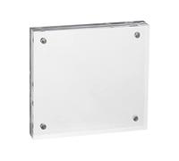 PATIKIL Floating Photo Frame, 3.9" x 3.9" Desktop Frameless Picture Frame Double Sided Acrylic Magnetic Display Frame for Family Travel Party Photo Souvenirs Artwork, Clear