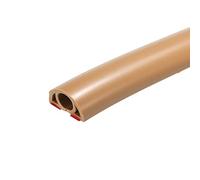 PATIKIL Floor Cord Cover Cable Protector 0.35" W x 0.28" H 6.6ft Light Brown Self Adhesive Cable Management for Home Office