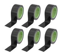 PATIKIL Floor Marking Tape 2 Inch x 110 Ft, 6 Pcs Self-Adhesive Warning Safety Tape Caution Stripe for Walls Floors Pipes Equipment Outdoor, Black