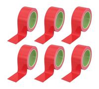 PATIKIL Floor Marking Tape 2 Inch x 110 Ft, 6 Pcs Self-Adhesive Warning Safety Tape Caution Stripe for Walls Floors Pipes Equipment Outdoor, Red
