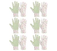 PATIKIL Floral Gardening Gloves for Women, 6 Pair Non-Slip Grip Garden Glove Women Working Yard Gloves for Yard Cleaning, Gardening, Weeding, Planting, Pink