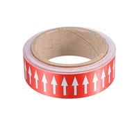 PATIKIL Flow Arrow Tape, Polyethylene Pipe Marking Sticker with Reflective Strips, Waterproof & Heat Resistant, for Pipe Flow Directional Identification, 1.2 inch x 33 ft, Red/White