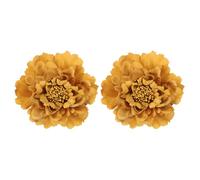 PATIKIL Flower Curtain Tiebacks, 2 Pcs Artificial Floral Curtain Tie Clips, Modern Curtain Holder Buckles, Window Drapery Decorative Clips for Home, Room, Office, Coffee
