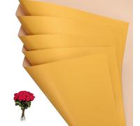 PATIKIL Flower Gift Wrapping Paper, 20 Sheets Double Sided Waterproof Bouquet Paper Wrap Florist Packaging Floral Papers for Wedding DIY Craft Valentine Mother's Day, Yellow