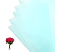 PATIKIL Flower Gift Wrapping Paper, 20 Sheets Waterproof Bouquet Paper Solid Color Wrap Florist Papers for Wedding DIY Craft Graduation Valentine Mother's Day, Light Blue