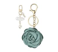 PATIKIL Flower Keychains, Enameled Keychain Cute Rose Flower Pendant Keyring Purse Bag Accessories Car Ring Pendant for Handbag Keys, Light Blue