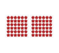 PATIKIL Flower Self-Adhesive Rhinestone Stickers, 2 Sheet/72 Pcs Face Gems Jewel Stickers Crystal Embellishment Sheet for Crafting Nail Decor Makeup DIY, Red